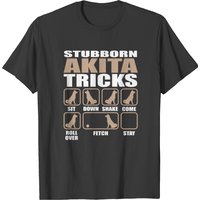 Stubborn Akita Tricks Design T-shirt — T-shirts pour hommes