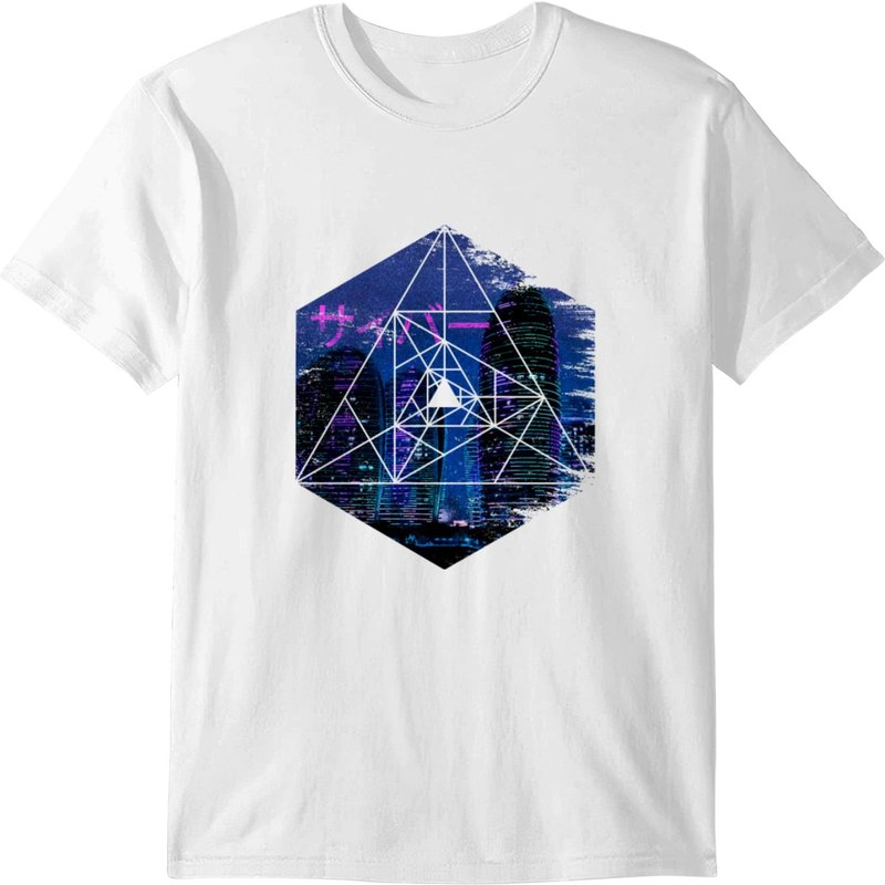 Cyberpunk Architecture - Manga Abstract Japan T-shirt