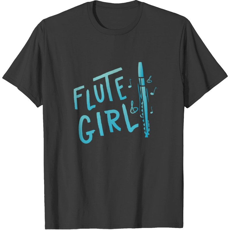 Transverse Flute Player Flutist Girl Gift Fluting T-shirt — T-shirts pour hommes
