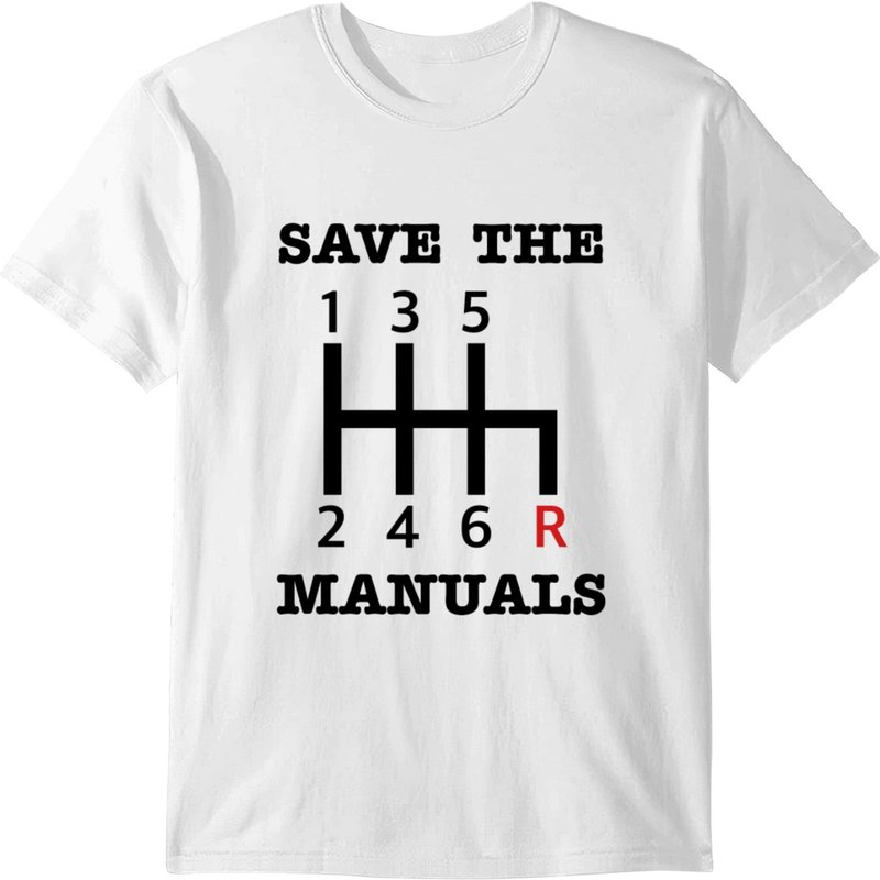 Save The Manuals, Car, Summer, Sun, Auto Racing T-shirt — T-shirts pour hommes
