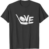 Distressed Love Hockey Ladie S Jersey Hockey Stick T-shirt — Mens T Shirts