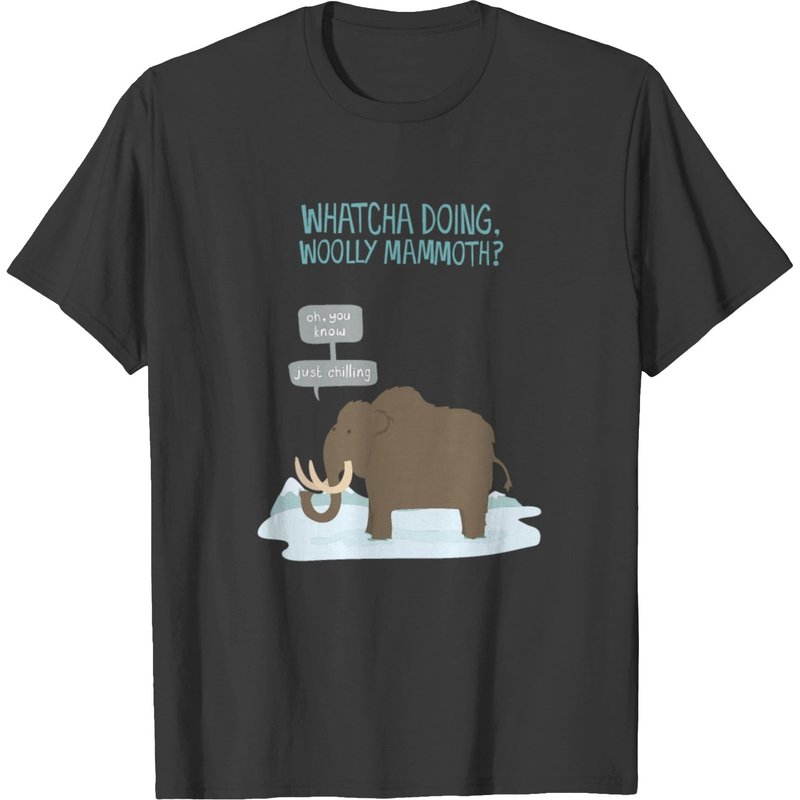 Amazing Elephant Whatcha Doing Wooly Mammoth Cart T-shirt