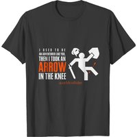 Arrow In The Knee Cartoon Amazing Style Art T-shirt