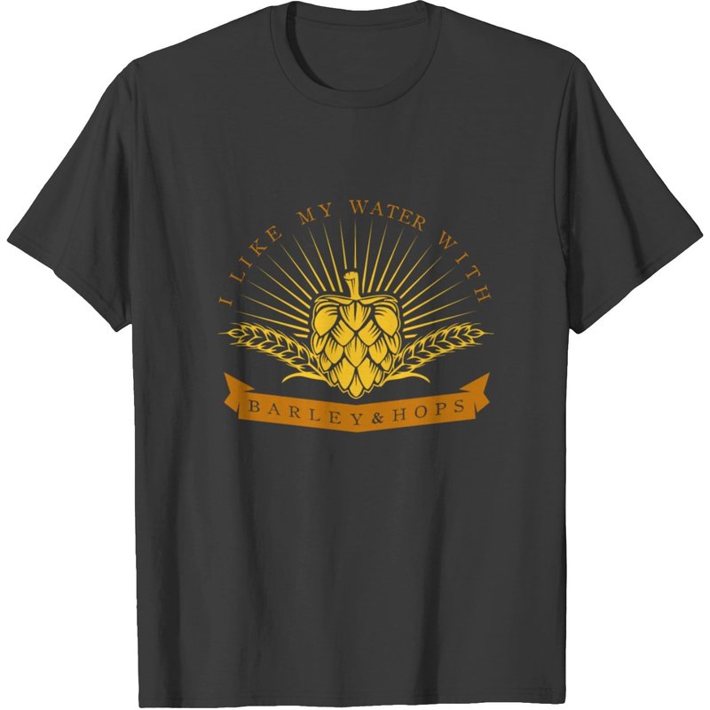I Like My Water With Barley & Hops | Beer Alcohol T-shirt — T-shirts pour hommes