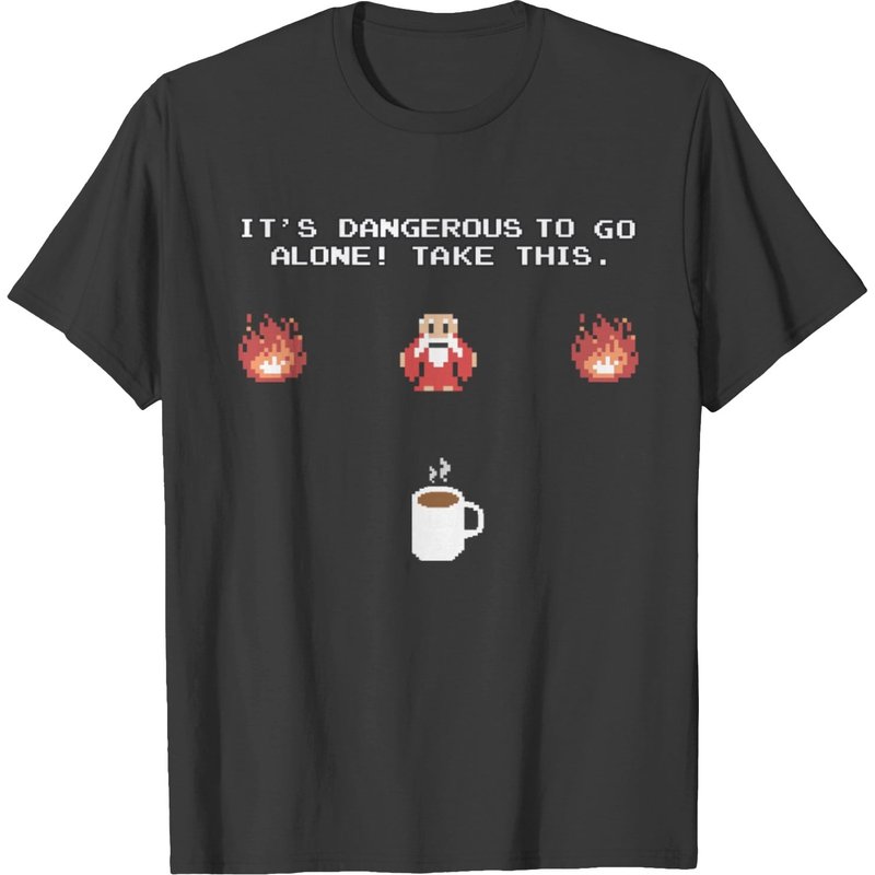 Zelda Old Man Coffee T-shirt — T-shirts pour hommes