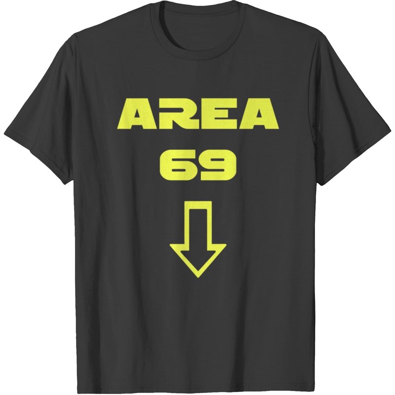Area 69 Futuristic Font Meme T-shirt — T-shirts pour hommes