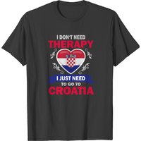 Croatian Flag Vacation Gift Therapy Funny Croatia T-shirt — T-shirts pour hommes