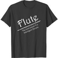 Intelligent Flute White Text T-shirt