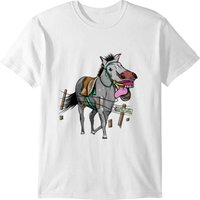 Hungry Horse Cartoon T-shirt — Mens T Shirts