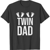 Twin Dad Foot Print Twin Dad Tired Dad Twins T-shirt — T-shirts pour hommes