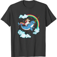 Unicorn Riding Narwhal T-shirt