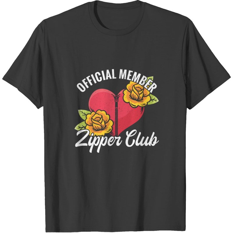 Member Zipper Club Survivor Heart T-shirt — T-shirts pour hommes