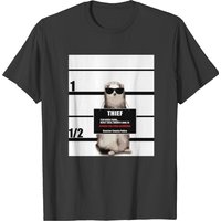 Pet Ferret Tee Funny Ferret Thief Mugshot Gift T-shirt — T-shirts pour hommes