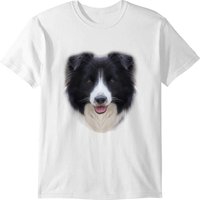 Border Collie Face T Shirt T-shirt — Mens T Shirts
