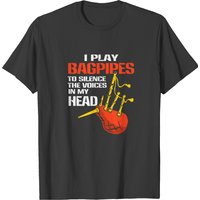 Bagpipes Instrument Bagpipe Scotland Folk Music T-shirt