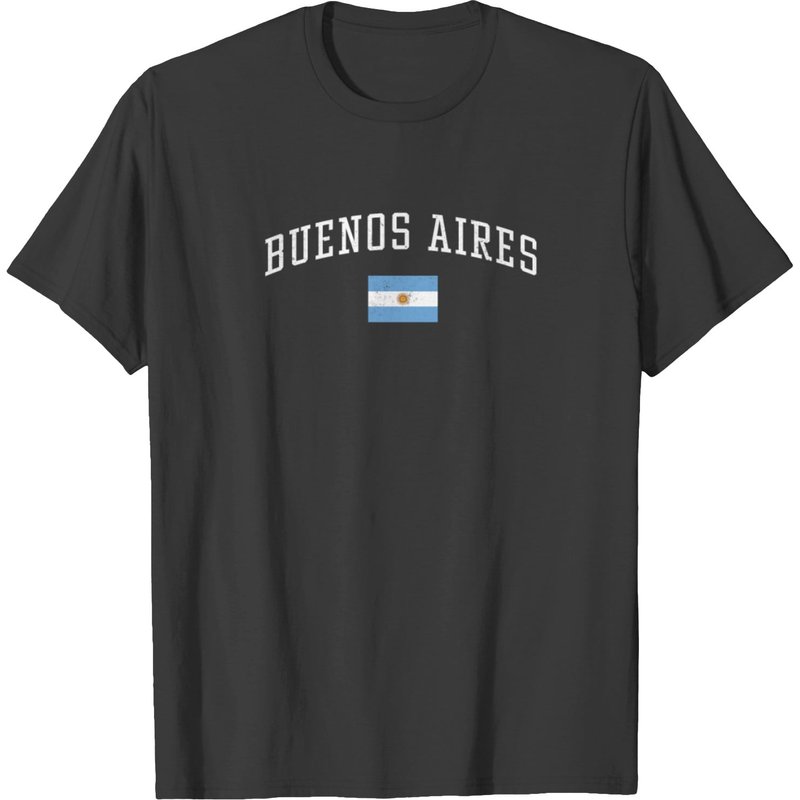 Buenos Aires Argentina Vintage Style Country Flag T-shirt — Mens T Shirts