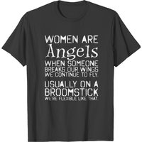 Women Angels Breaks Our Wings Usually Broomstick T-shirt — T-shirts pour hommes