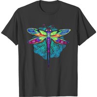 Magical Colorful Dragonfly Mandala T-shirt