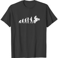 Human Evolution Motorbike Biker Rider T-shirt