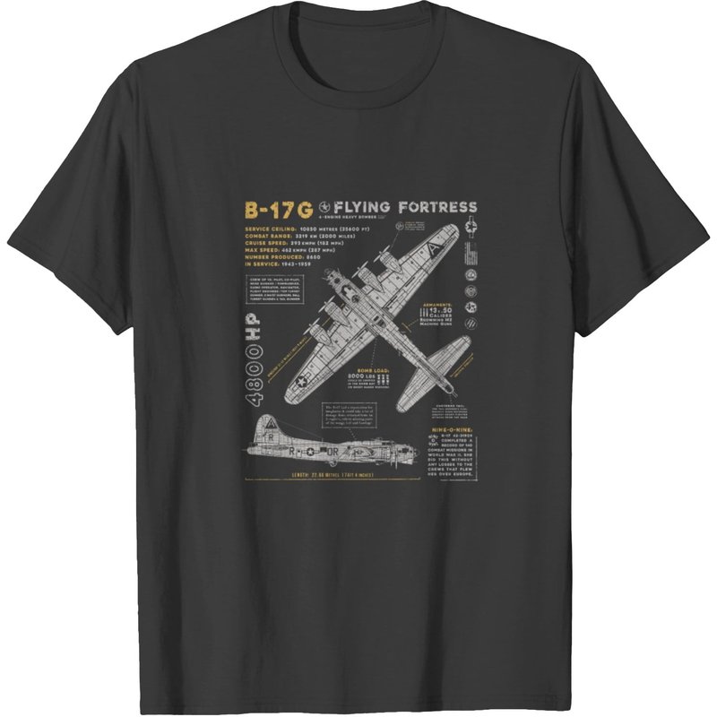 B-17 Flying Fortress Ww2 B-17g Bomber Vintage Avia T-shirt — T-shirts pour hommes