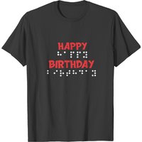 Braille Dots - Happy Birthday T-shirt Blind T-shirt — T-shirts pour hommes