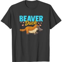 Beaver Duck Platypus Pun Cute Duck Billed Platypus T-shirt — T-shirts pour hommes