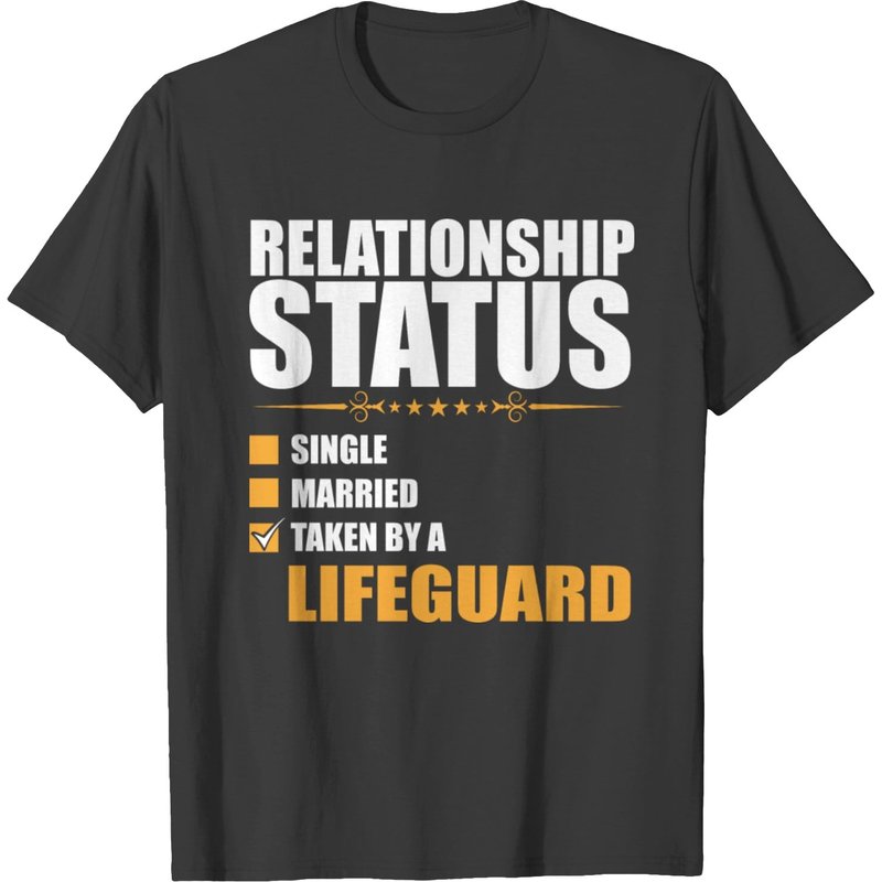 Relationship Status Single Married Lifeguard T-shirt — Mens T Shirts