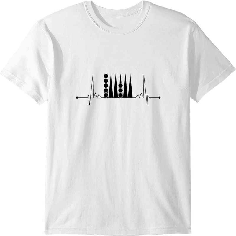 Backgammon Heartbeat Board Game Night T-shirt — T-shirts pour hommes