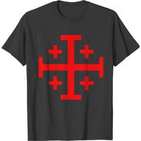 Jerusalem Cross - Red - No Background T-shirt — T-shirts pour hommes