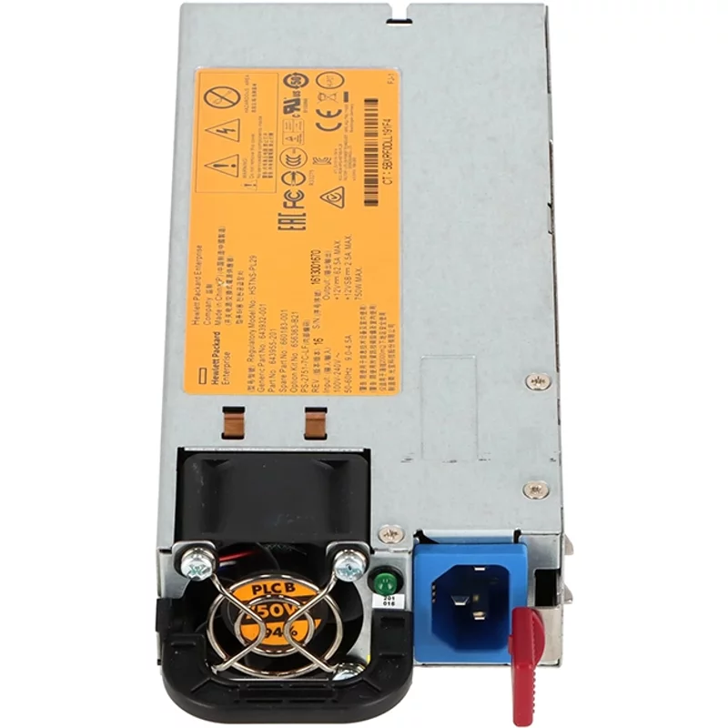 HP 656363-B21 | 750-Watts 100-240V AC 9.0A 50-60Hz 80-Plus Platinum Hot-Plug Redundant Power Supply for ProLiant DL160 / DL360P / ML350 / DL380 / DL388P Gen8 Se
