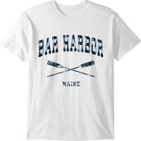 Bar Harbor Maine Vintage Nautical Crossed Oars N T-shirt — T-shirts pour hommes