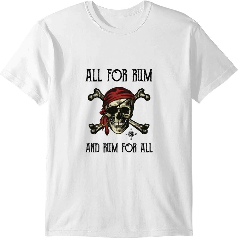 All For Rum And Rum For All Pirate T-shirt — T-shirts pour hommes