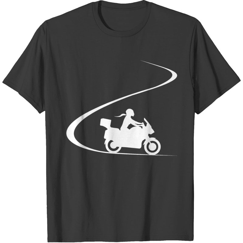 Kurve Touring Bike Kurves Woman Motorcyclist Lady T-shirt