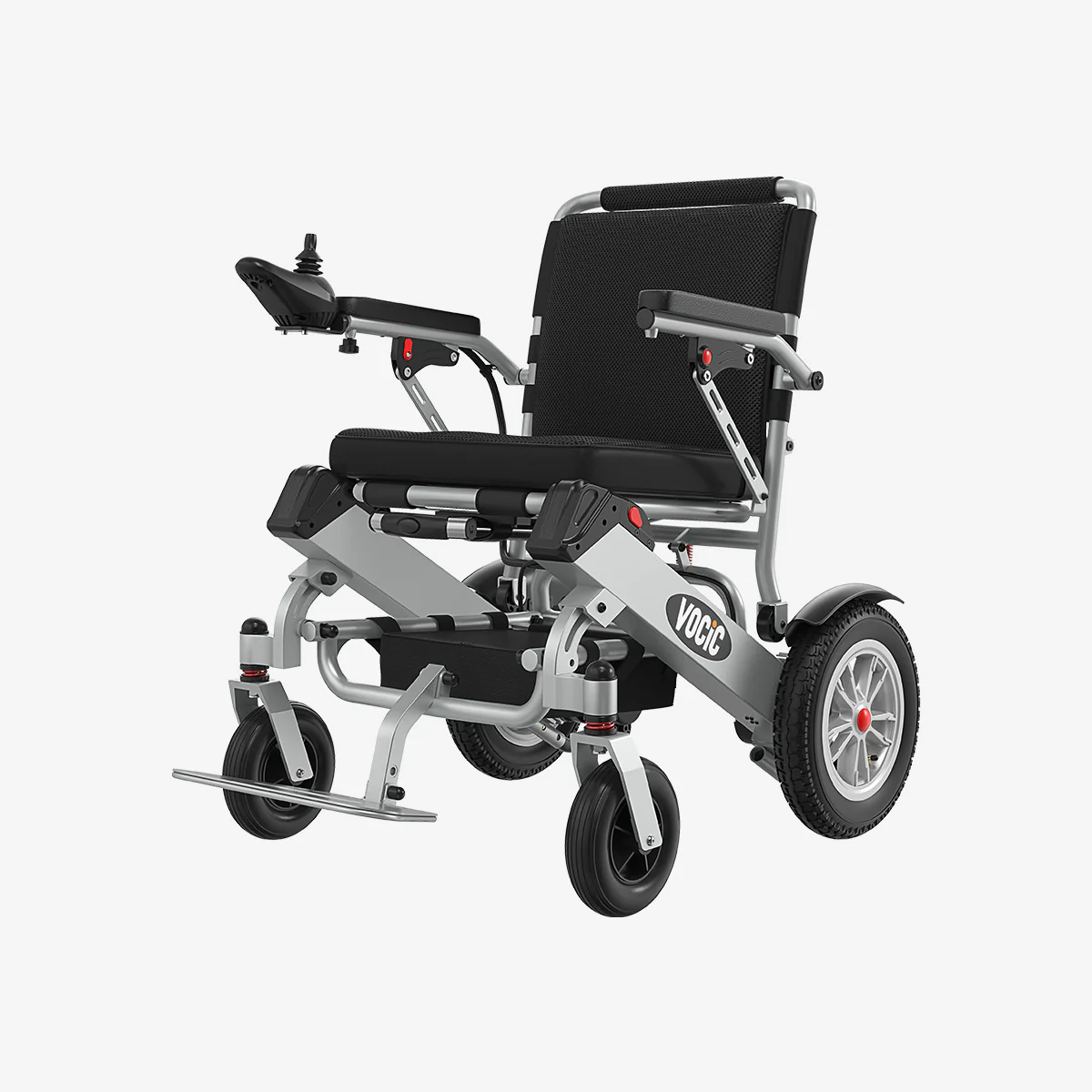 Used Vocic V62 Foldable Dual-batteries Power Wheelchair - Silver — Mobility Aids