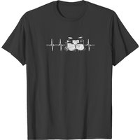 Drums Heartbeat Rock Music Lover Member Drummers T-shirt — T-shirts pour hommes
