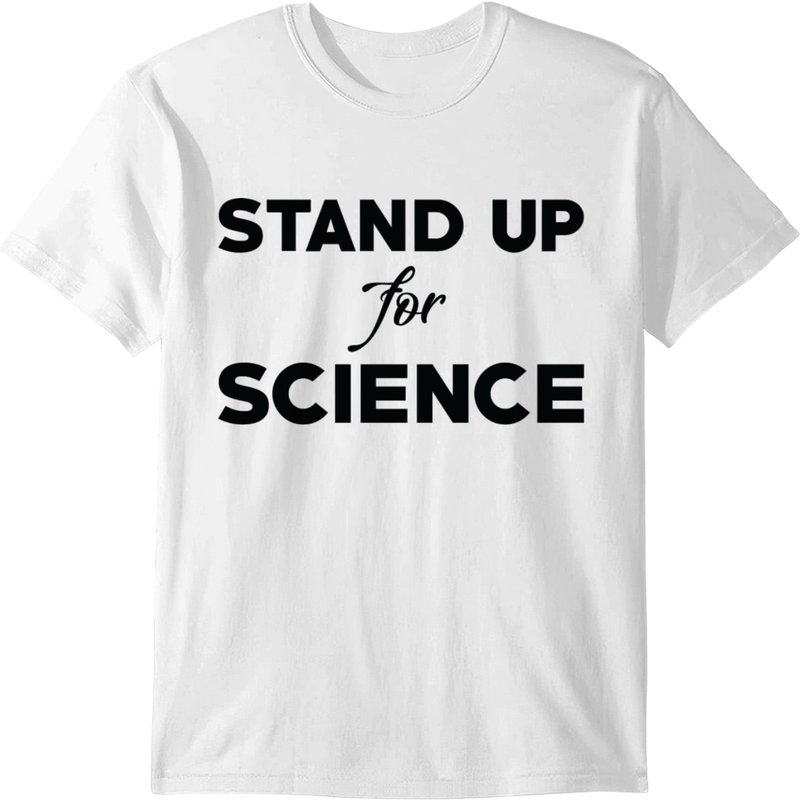 Text: Stand Up For Science (black) T-shirt — Mens T Shirts