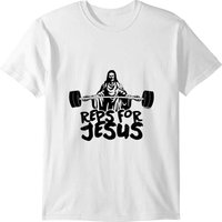 Reps For Jesus Gym Workout Exercise Fit T-shirt — Mens T Shirts