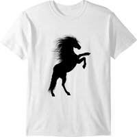Rearing Stallion Silhouette 2 T-shirt — T-shirts pour hommes