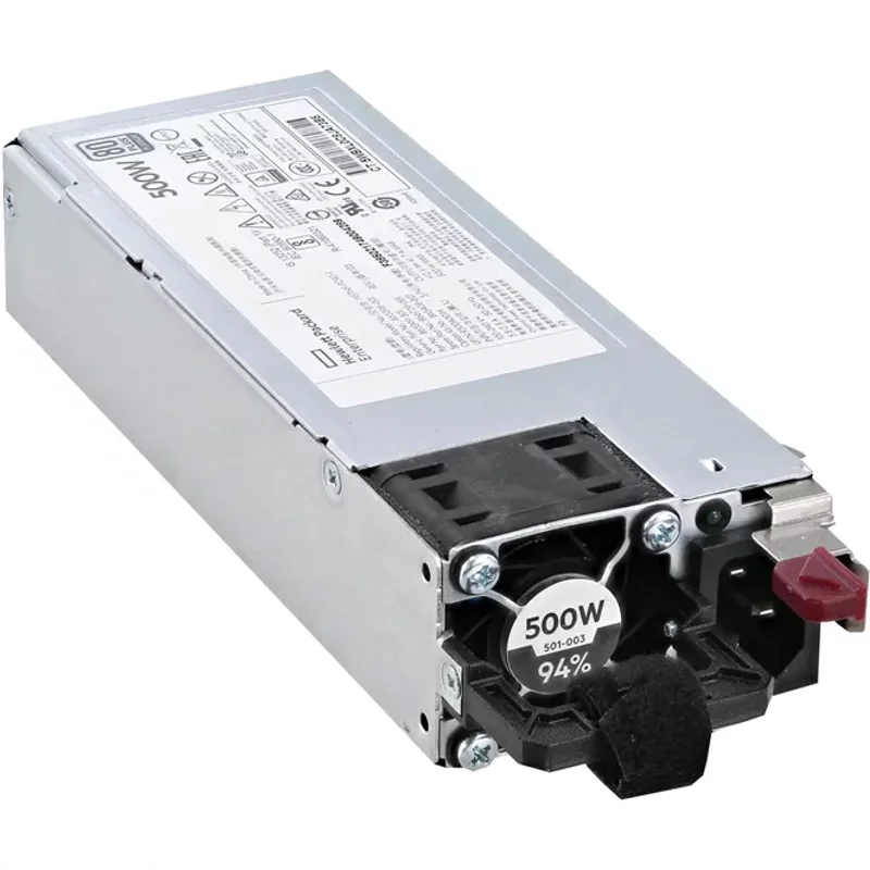 HP 865399-101 | 500-Watts 100-240V AC 2.8A 50-60Hz 80-Plus Platinum Hot-Pluggable Redundant Power Supply for ProLiant DL325/DL385 Gen10 Server — Power Supplies