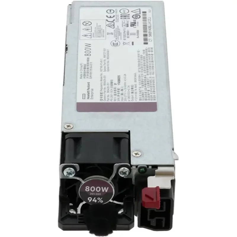 HP 865426-201 | 800-Watts 200-277V AC 50-60Hz 3.2A 80-Plus Platinum Hot-Pluggable Redundant Power Supply for ProLiant DL360 Gen10 Server — Power Supplies