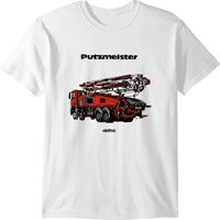 Red Putzmeister Concrete Pump T-shirt — T-shirts pour hommes