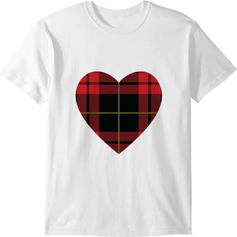 Tartan Heart T-shirt — Mens T Shirts
