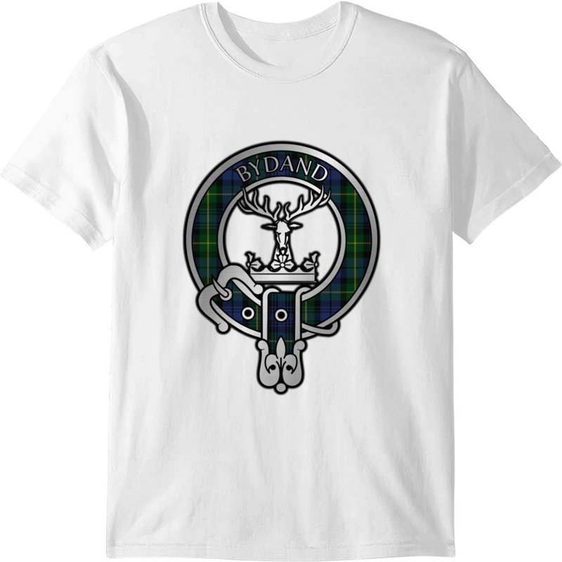 Clan Gordon Tartan Crest T-shirt — Mens T Shirts