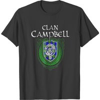 Campbell Surname Scottish Clan Tartan Crest Badge T-shirt — Mens T Shirts