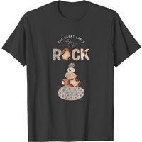 Great Lakes Rock Colored Rock Stack Petoskey Stone T-shirt