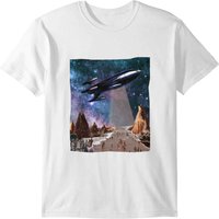 Spaceship Science Fiction Collage Art Design For M T-shirt — T-shirts pour hommes