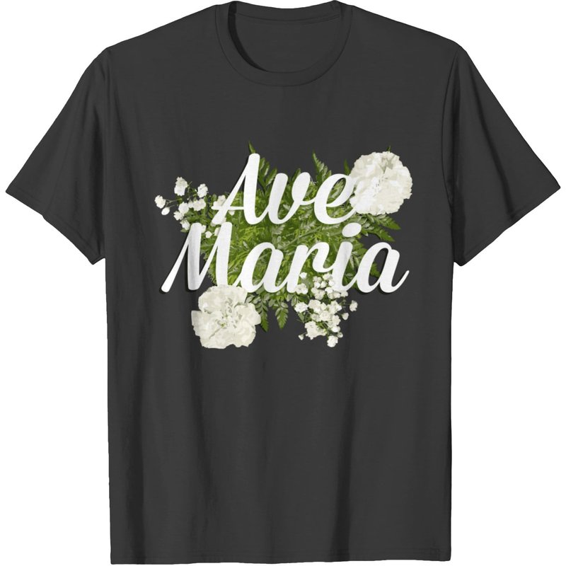 Ave Maria Schubert Catholic Gifts Blessed Mary Lat T-shirt — Mens T Shirts