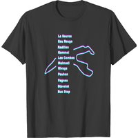 Spa Francorchamps Corner Names Art T-shirt