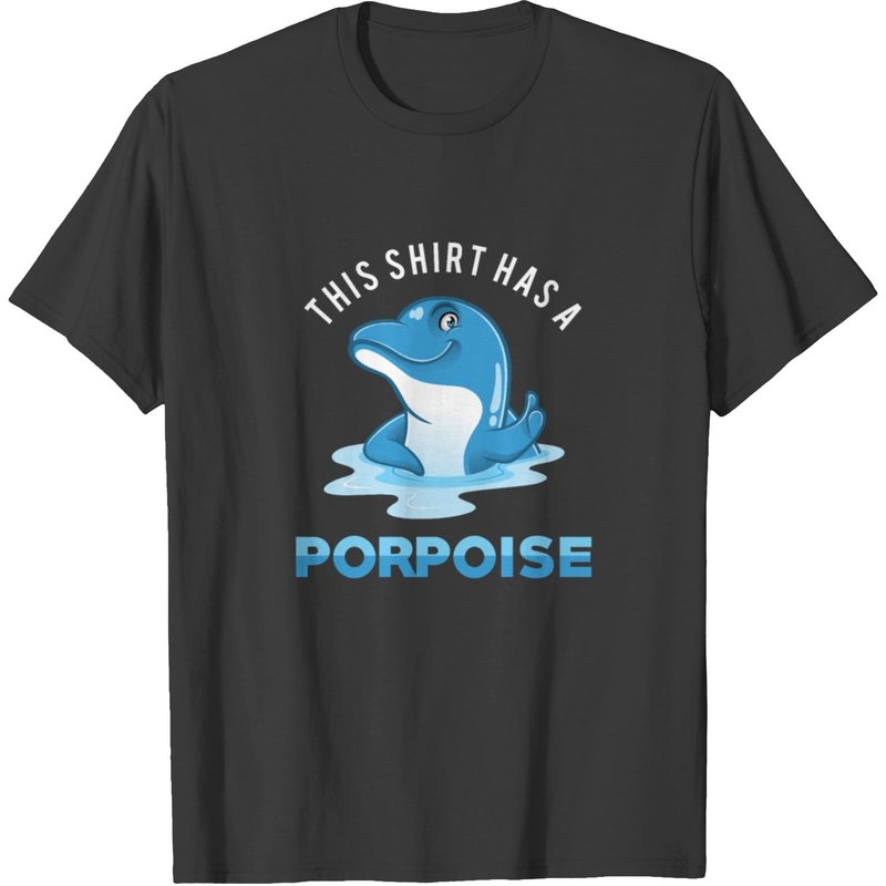 Shirt Has A Porpoise Cute Dolphin Scuba Diver T-shirt — Mens T Shirts