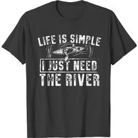 Life Is Simple | Kayak Kanu Rowing Sports Gifts T-shirt